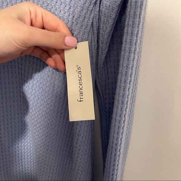 NWT Francesca’s Alya cutout dress Medium fall waffle knit - Picture 6 of 8